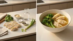 冷凍餃子と冷凍ブロッコリーで鍋ひとつ。10分で作る「餃子スープ」レシピ