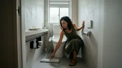 突っ張り棒とブックエンドでトイレの浮かせる収納を作るコツ